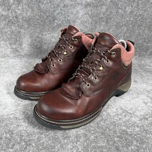 Ariat Boots Women's 8 B Brown Lace Up Work Western